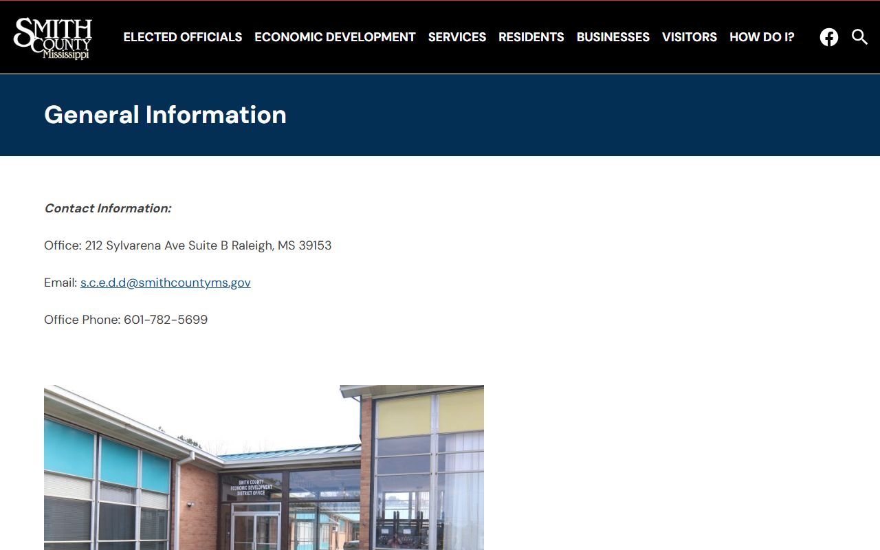 Smith County general information page supporting Circuit Clerk record requests