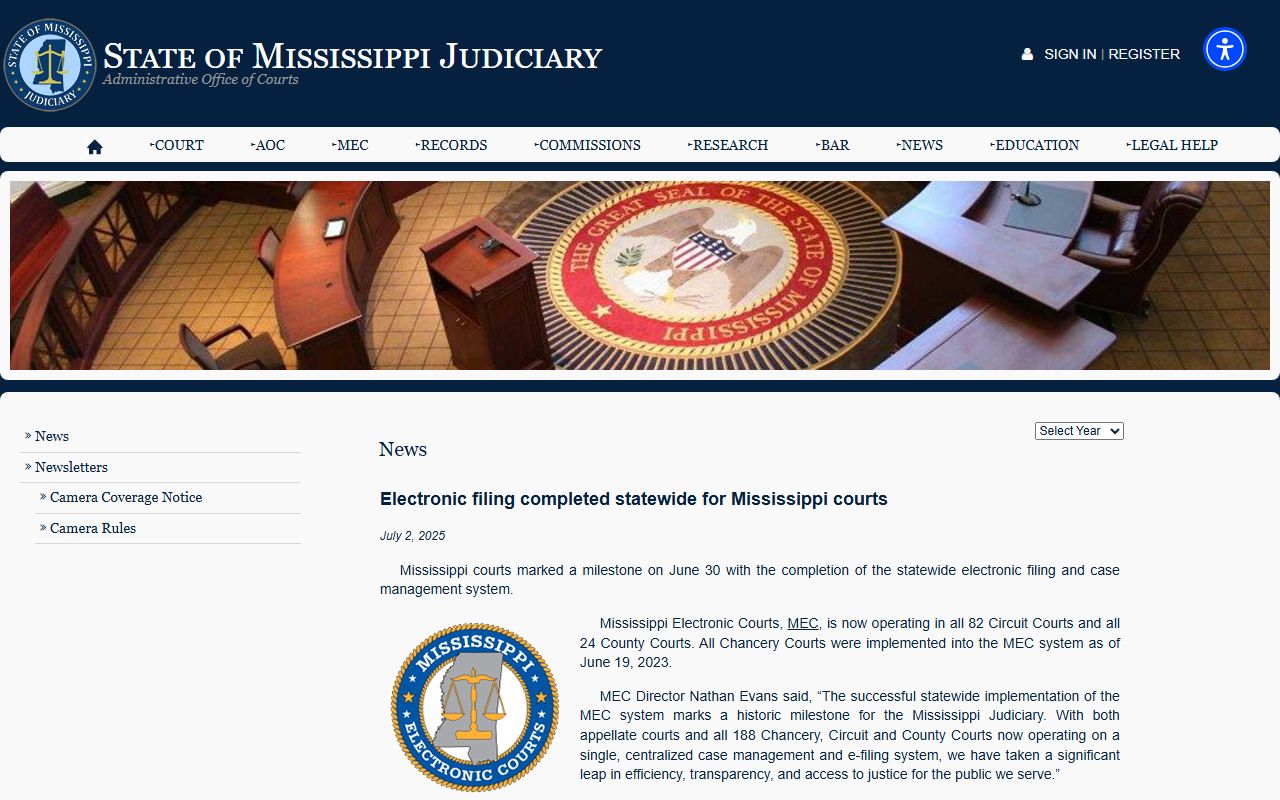 Statewide electronic filing news affecting Smith County court dockets