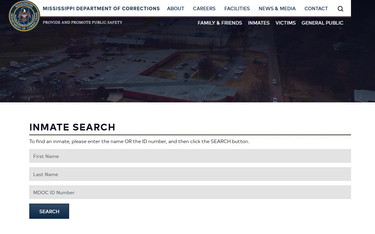MDOC statewide Smith County inmate search page